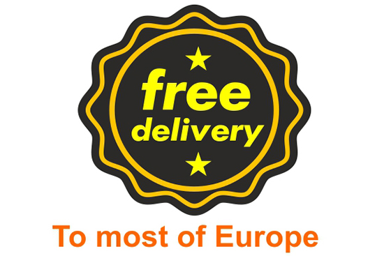Free shipping to most of Europe