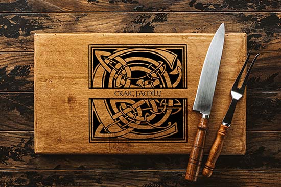 Personalised celtic cutting board