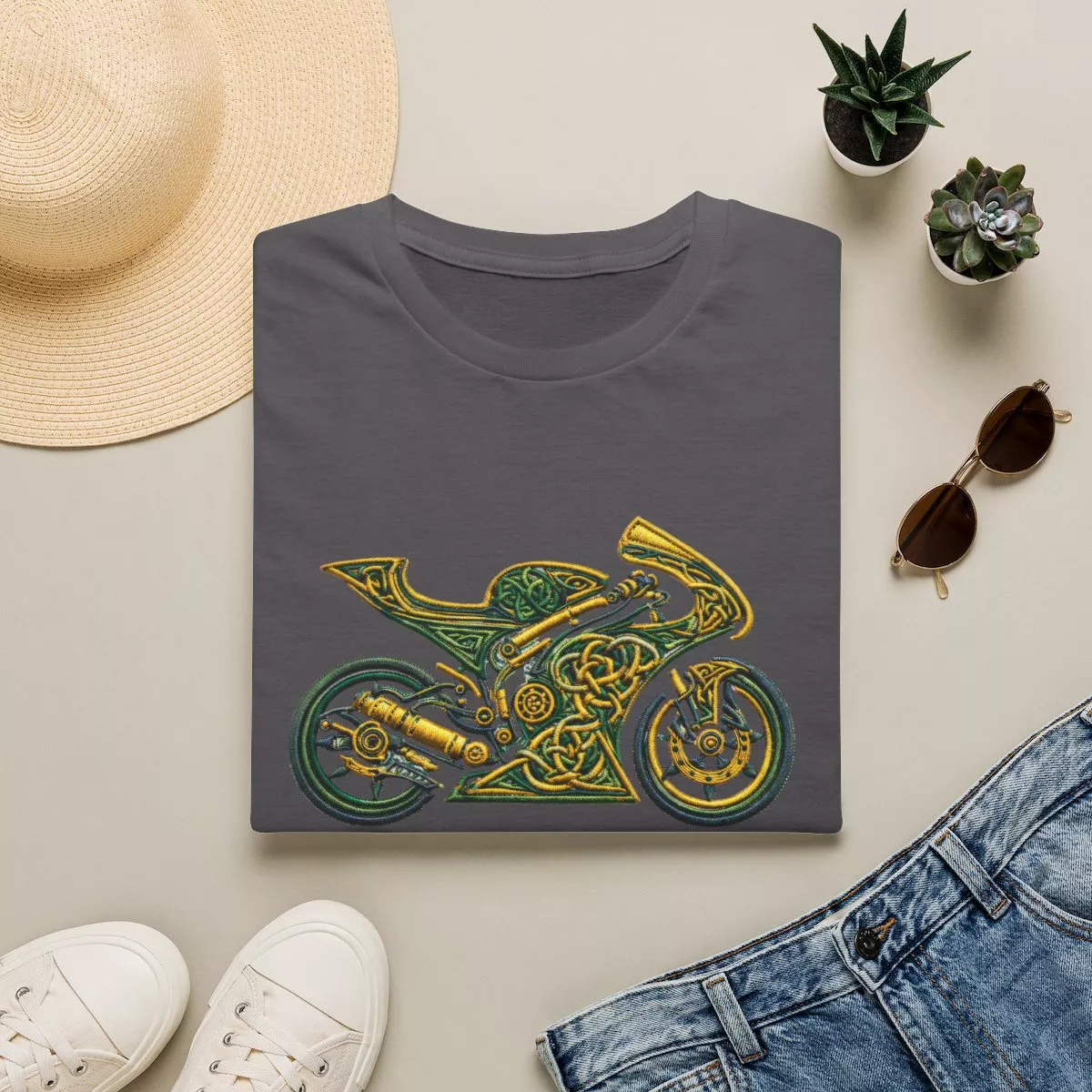 Celtic Motorcycle T-Shirt | Celtic Knot Bike Tee, Irish Motorbike Design