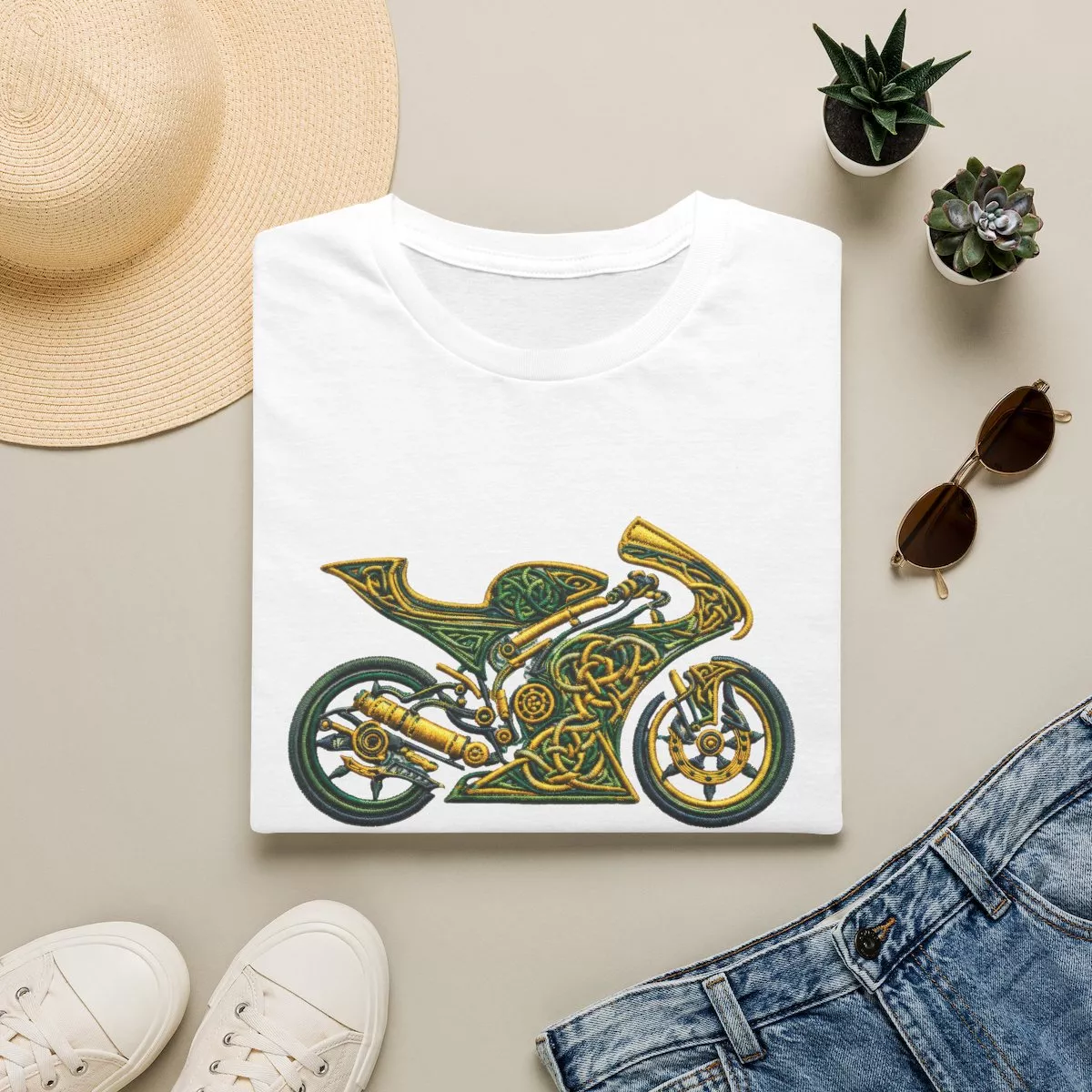 Celtic Motorcycle T-Shirt | Celtic Knot Bike Tee, Irish Motorbike Design