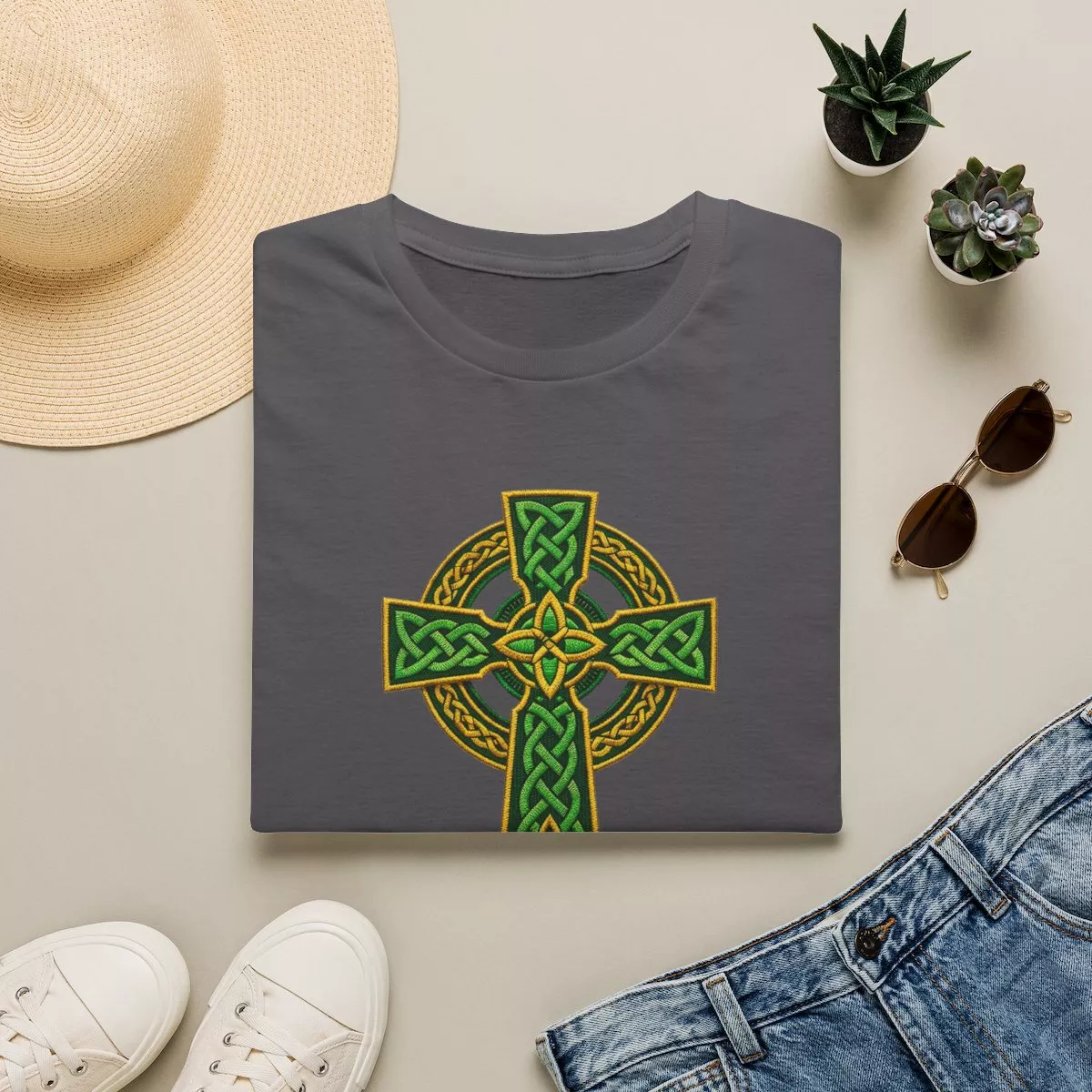 Celtic Cross Knotwork T-Shirt | Irish Celtic Cross Shirt