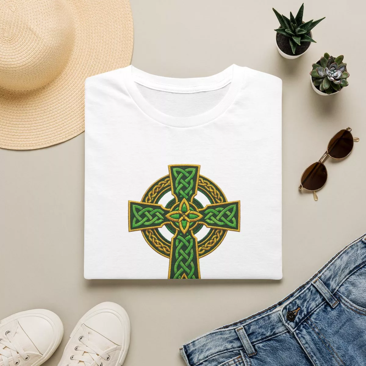 Celtic Cross Knotwork T-Shirt | Irish Celtic Cross Shirt