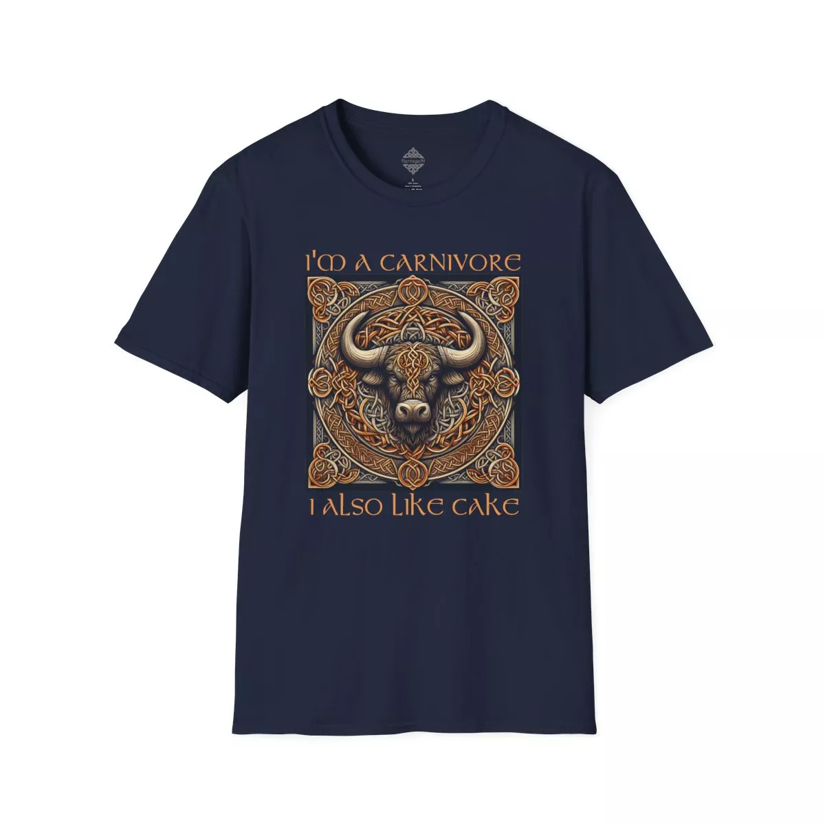 I'm A Carnivore Bull Artwork T-Shirt | Celtic Bull Illustration