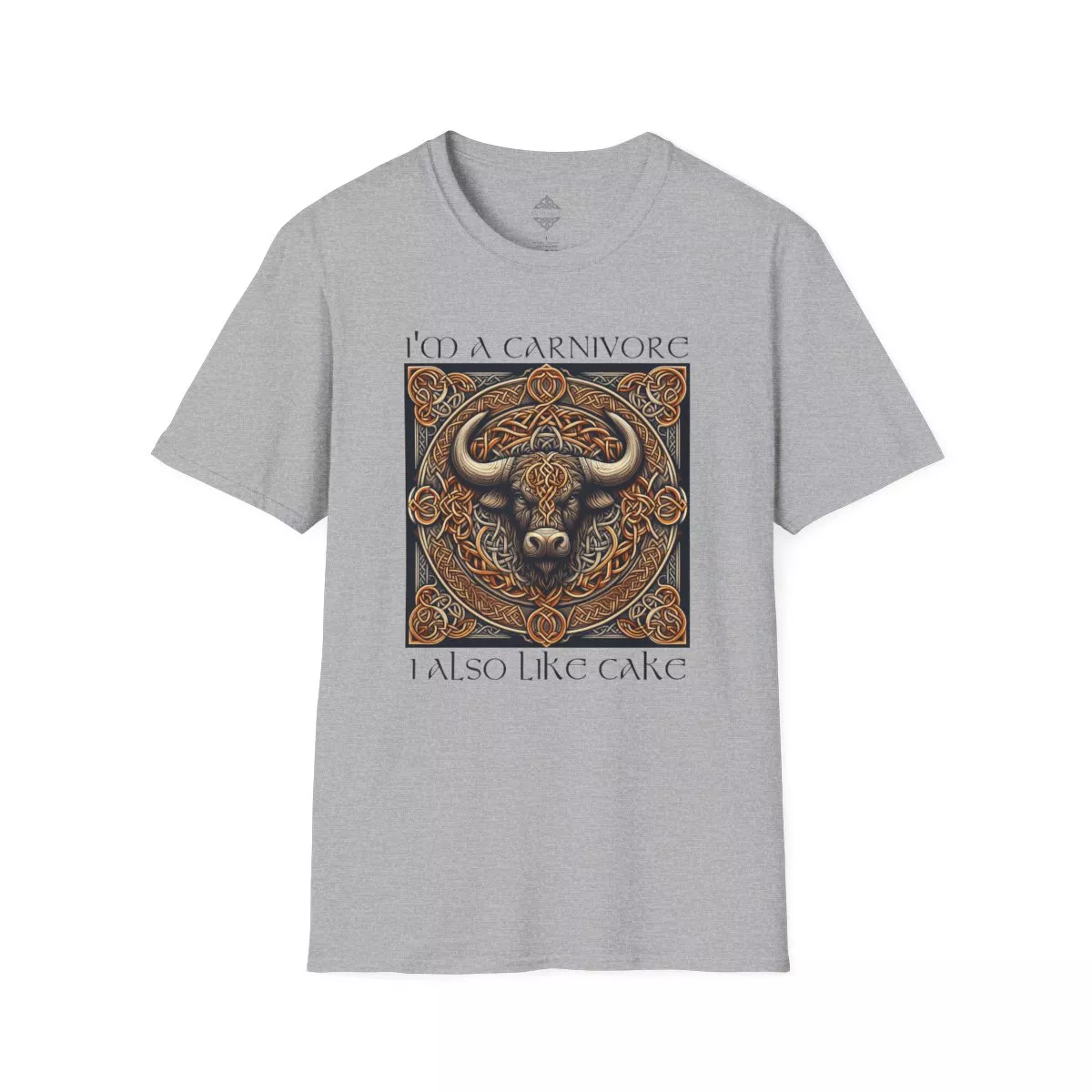 I'm A Carnivore Bull Artwork T-Shirt | Celtic Bull Illustration
