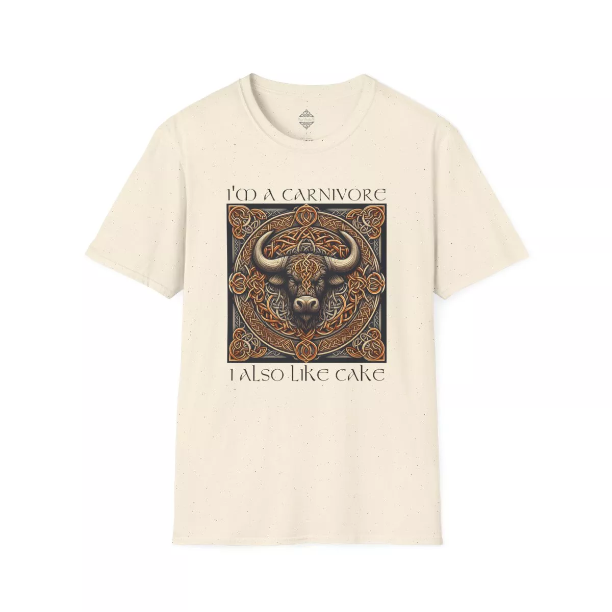 I'm A Carnivore Bull Artwork T-Shirt | Celtic Bull Illustration