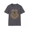 Ornate Acoustic Guitar Illustration T-Shirt | Vintage Floral Guitar Art