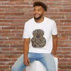 Ornate Acoustic Guitar Illustration T-Shirt | Vintage Floral Guitar Art