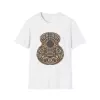 Ornate Acoustic Guitar Illustration T-Shirt | Vintage Floral Guitar Art