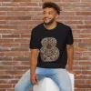 Ornate Acoustic Guitar Illustration T-Shirt | Vintage Floral Guitar Art