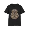 Ornate Acoustic Guitar Illustration T-Shirt | Vintage Floral Guitar Art