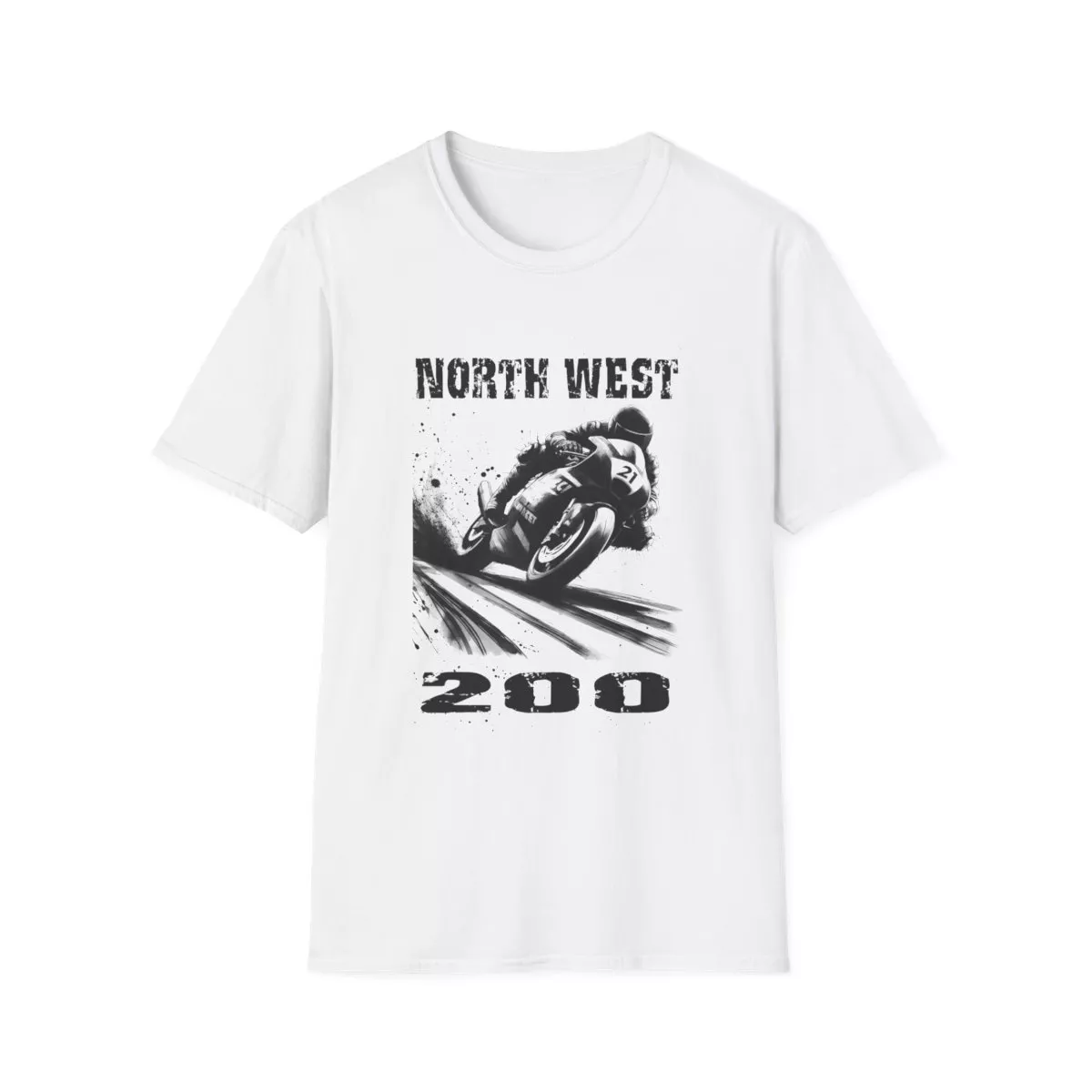 North West Motorcycle Racer T-Shirt | Vintage Bike NW200 Graphic