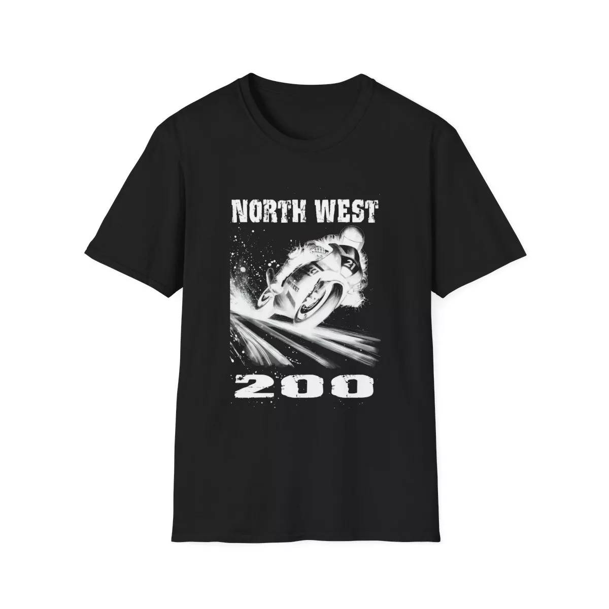 North West Motorcycle Racer T-Shirt | Vintage Bike NW200 Graphic