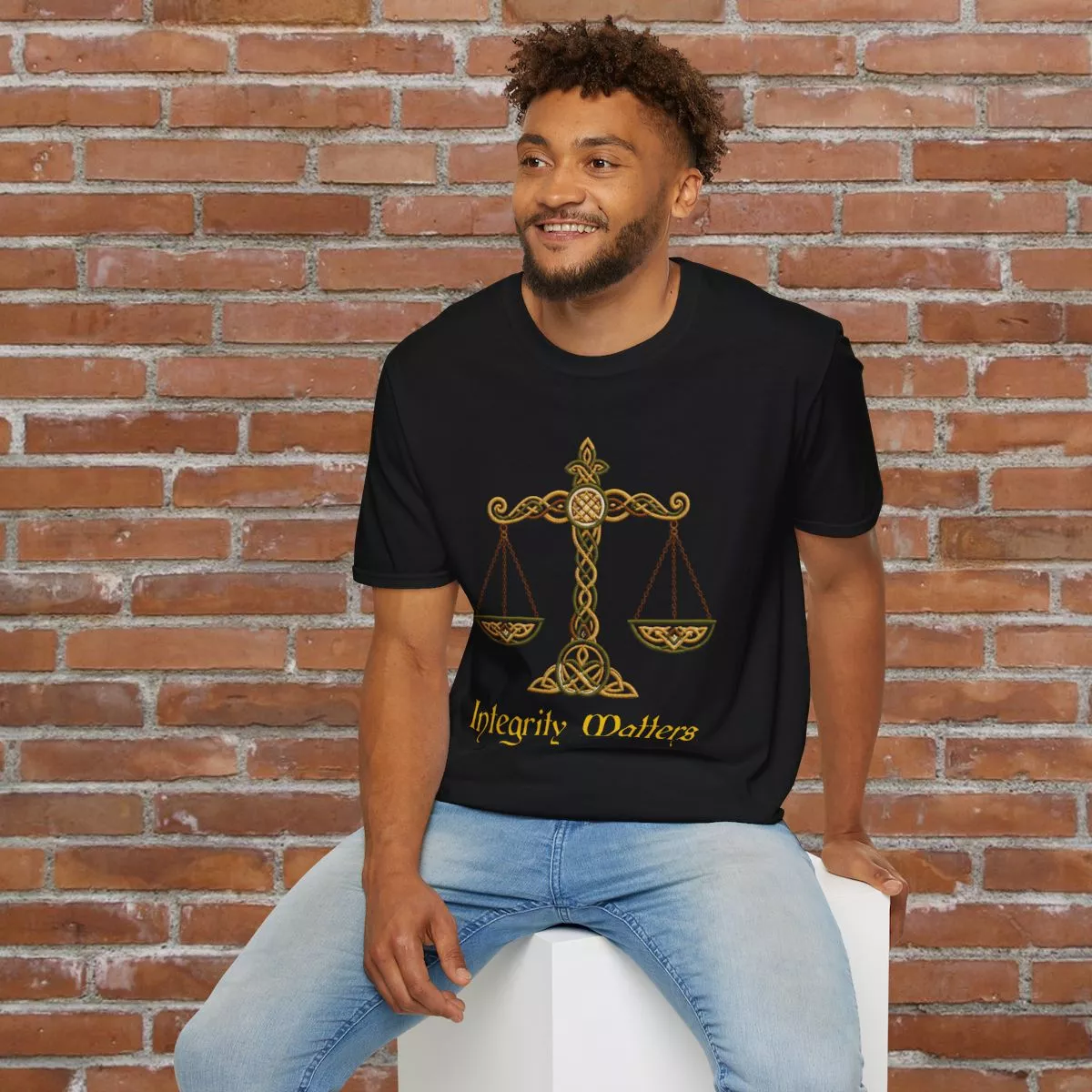 Celtic Scales of Justice T-Shirt | Integrity Matters | Lawyer Legal Tee