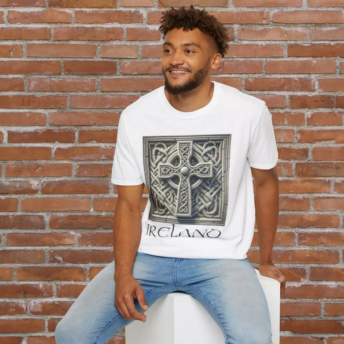 Stone Celtic Cross Knotwork T-Shirt | Ireland Celtic Knot Tee