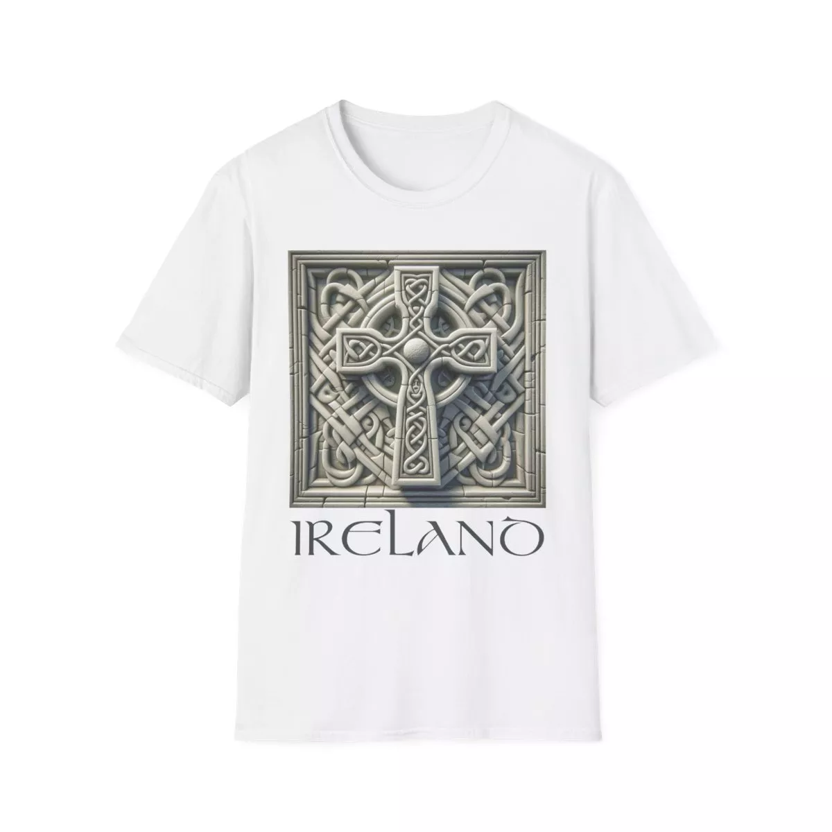 Stone Celtic Cross Knotwork T-Shirt | Ireland Celtic Knot Tee