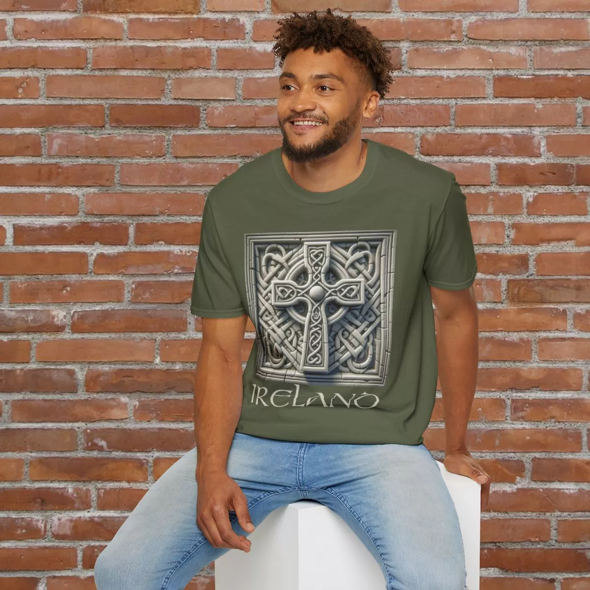 Stone Celtic Cross Knotwork T-Shirt | Ireland Celtic Knot Tee