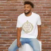 Faith Over Fear tee | Inspirational Christian shirt, embroidered-look print