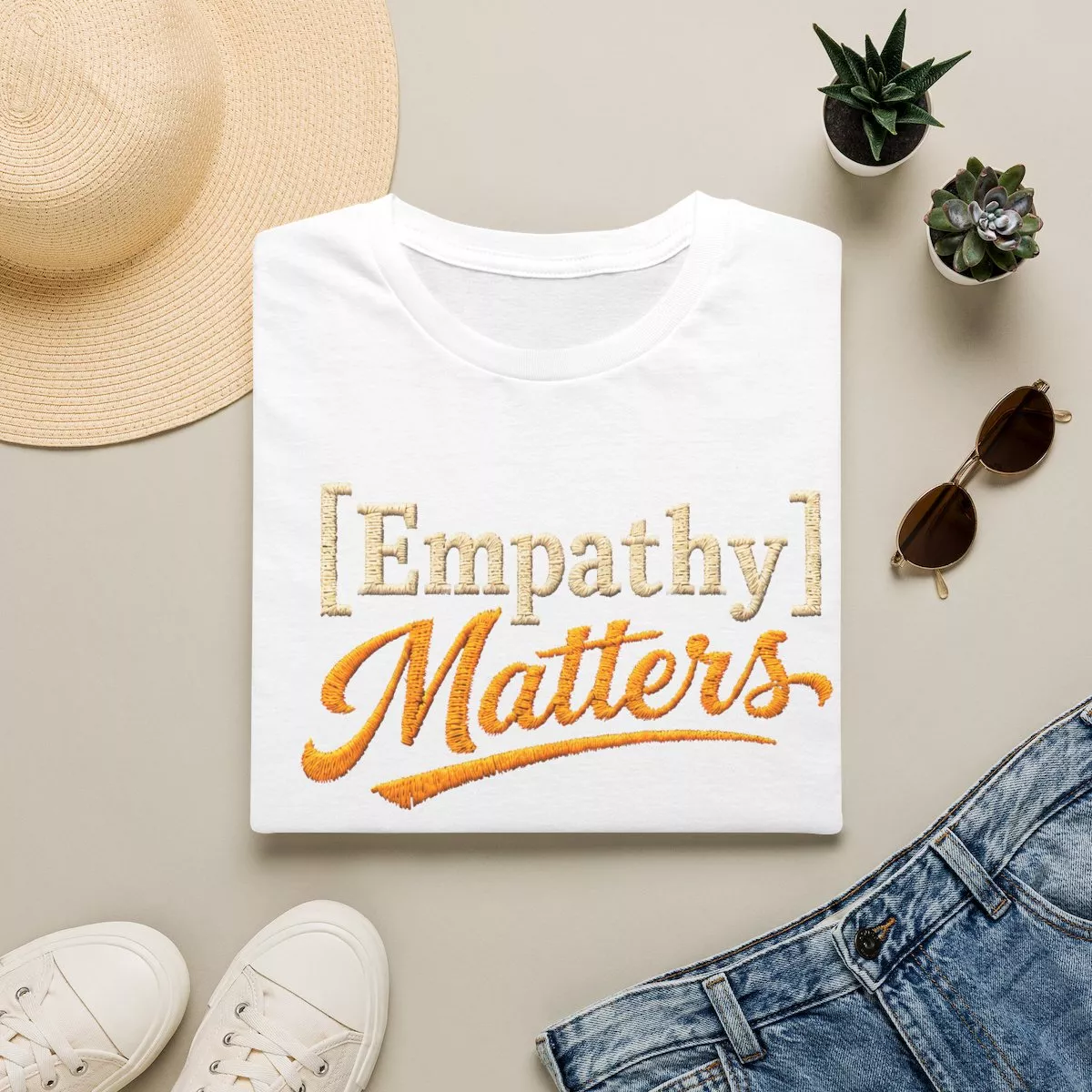 Empathy Matters T-Shirt | Positive Message Tee, Inspirational Typography