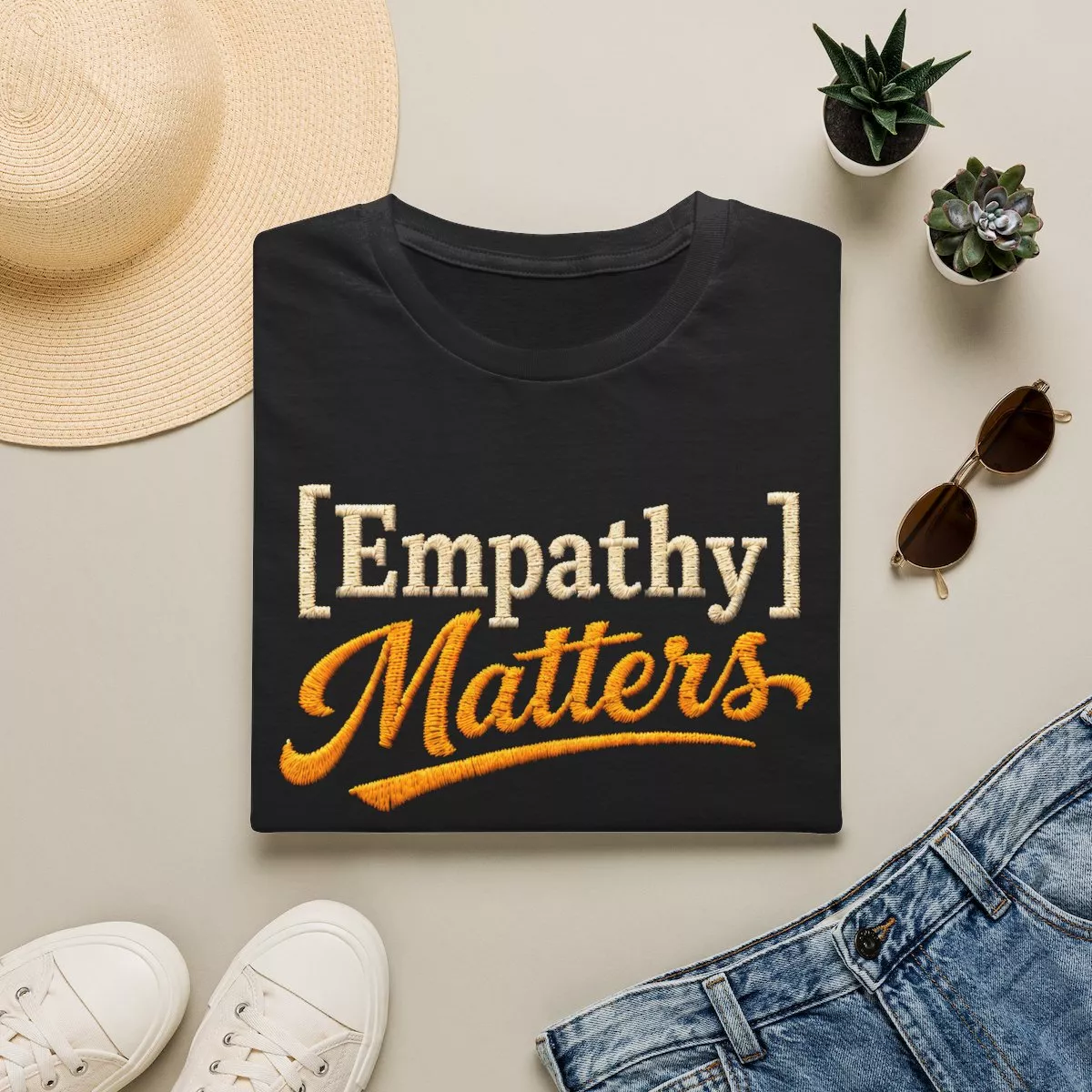 Empathy Matters T-Shirt | Positive Message Tee, Inspirational Typography