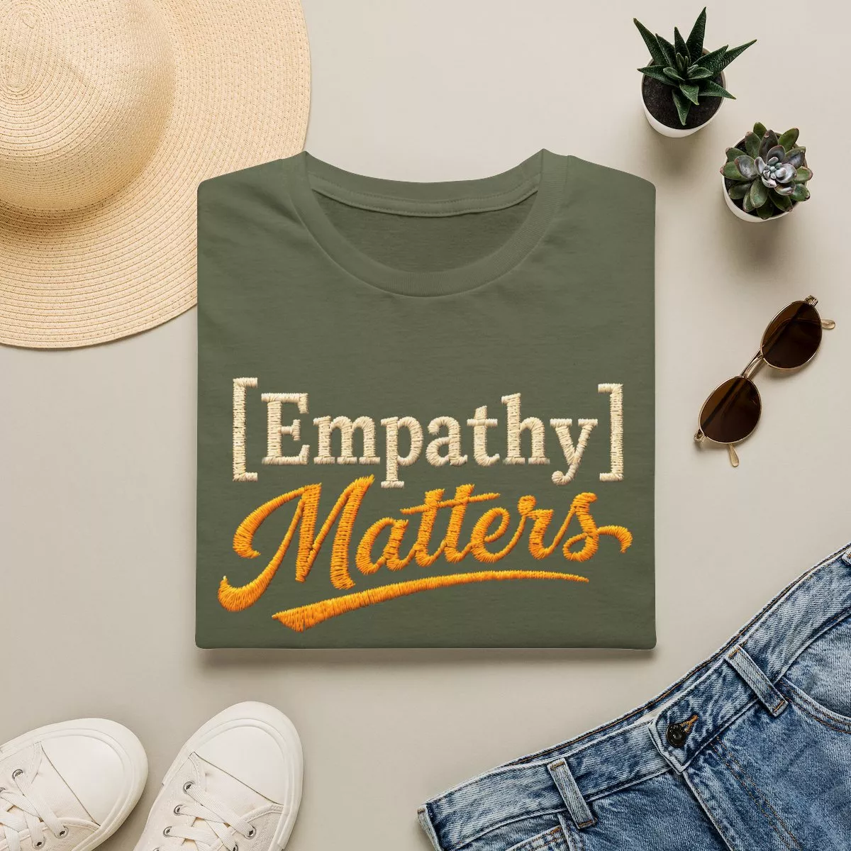 Empathy Matters T-Shirt | Positive Message Tee, Inspirational Typography