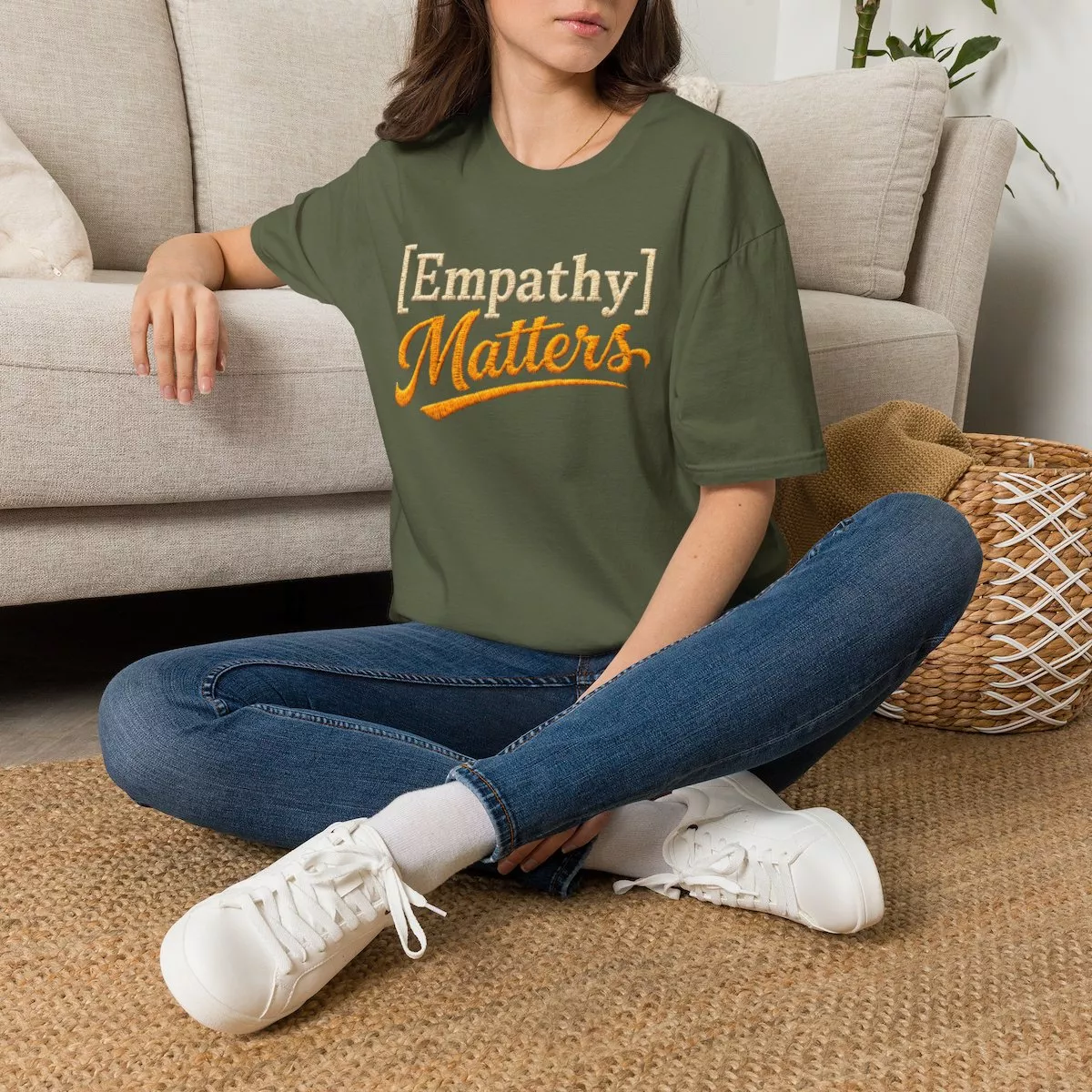 Empathy Matters T-Shirt | Positive Message Tee, Inspirational Typography