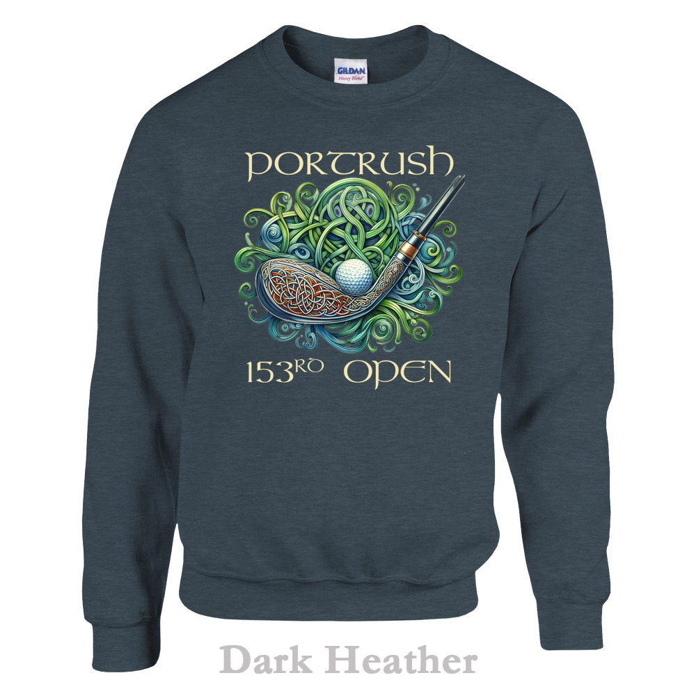 Dark Heather sweatshirt - 153rd Open at Portrush Collection