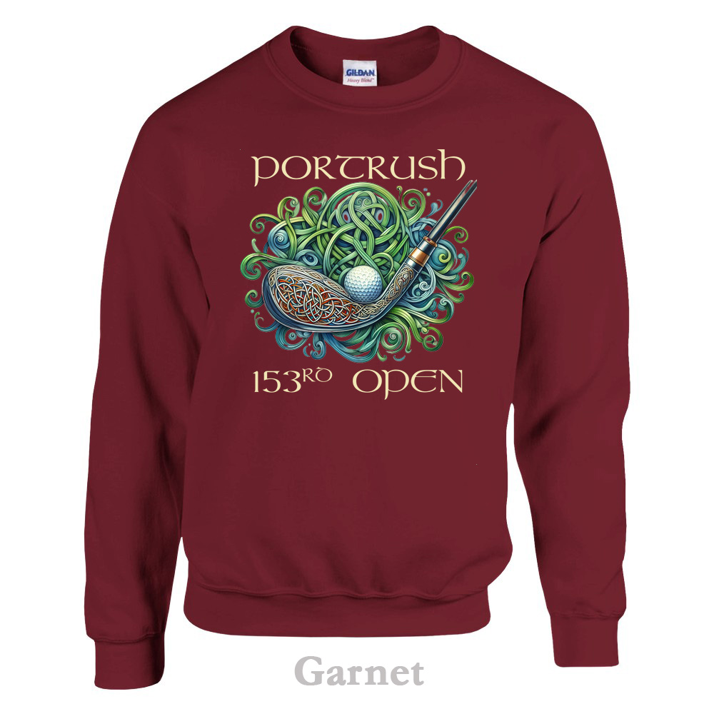 Garnet sweatshirt - 153rd Open at Portrush Collection