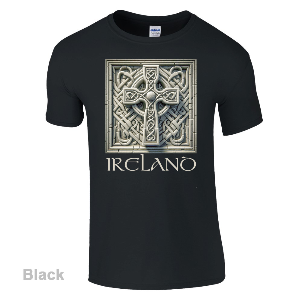 Sand - Celtic Cross T-Shirt - Irish Celtic Cross Collection