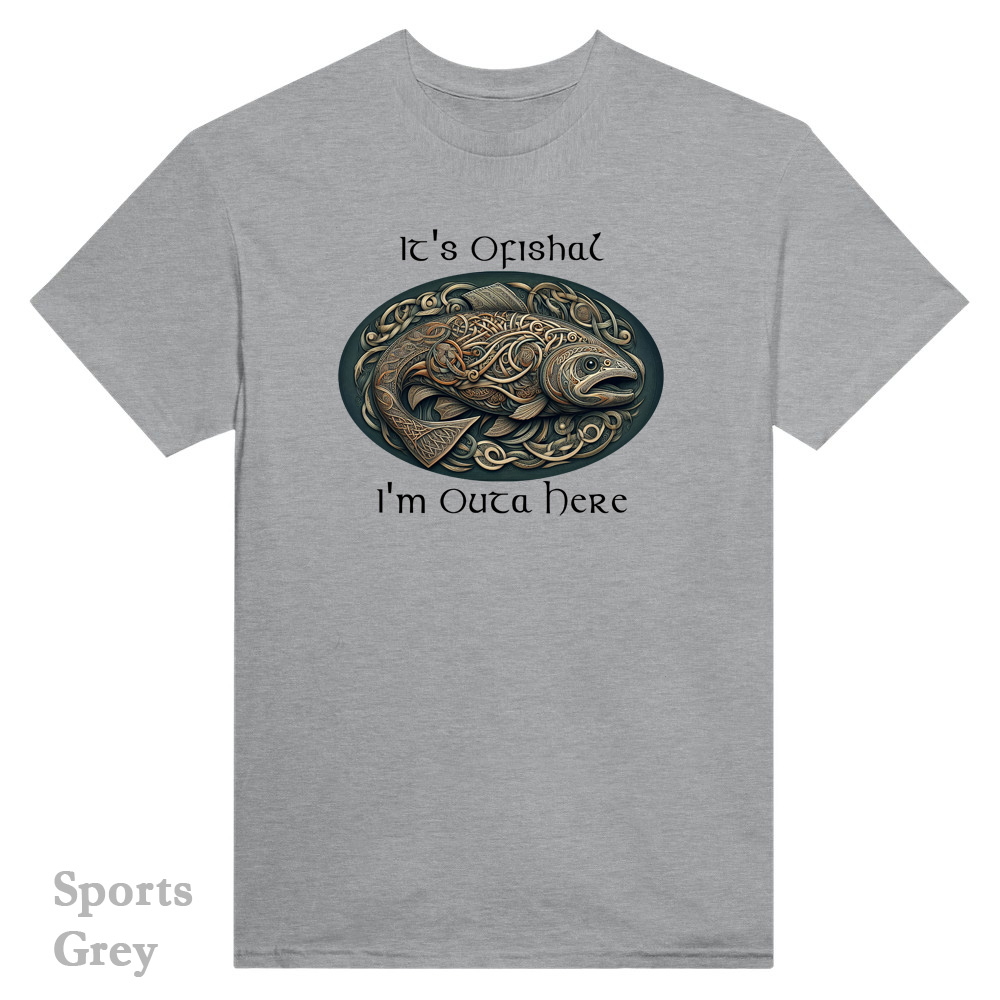 Sports grey T-Shirt - Celtic Salmon