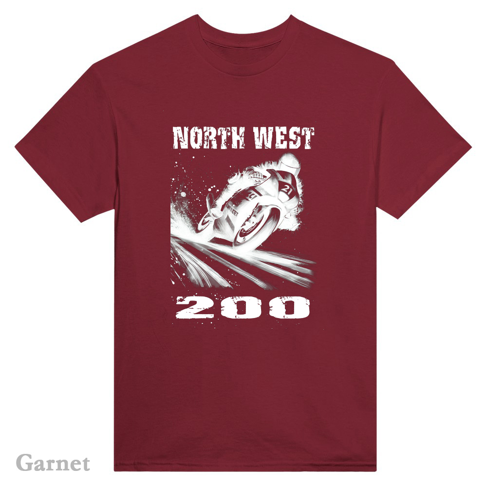Garnet T-Shirt - North West 200 bike Design