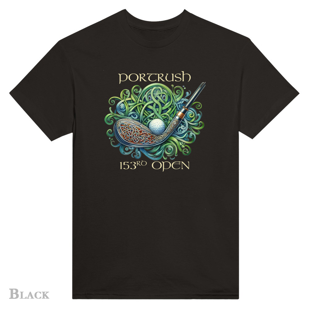 Black T-Shirt - Celtic golf design