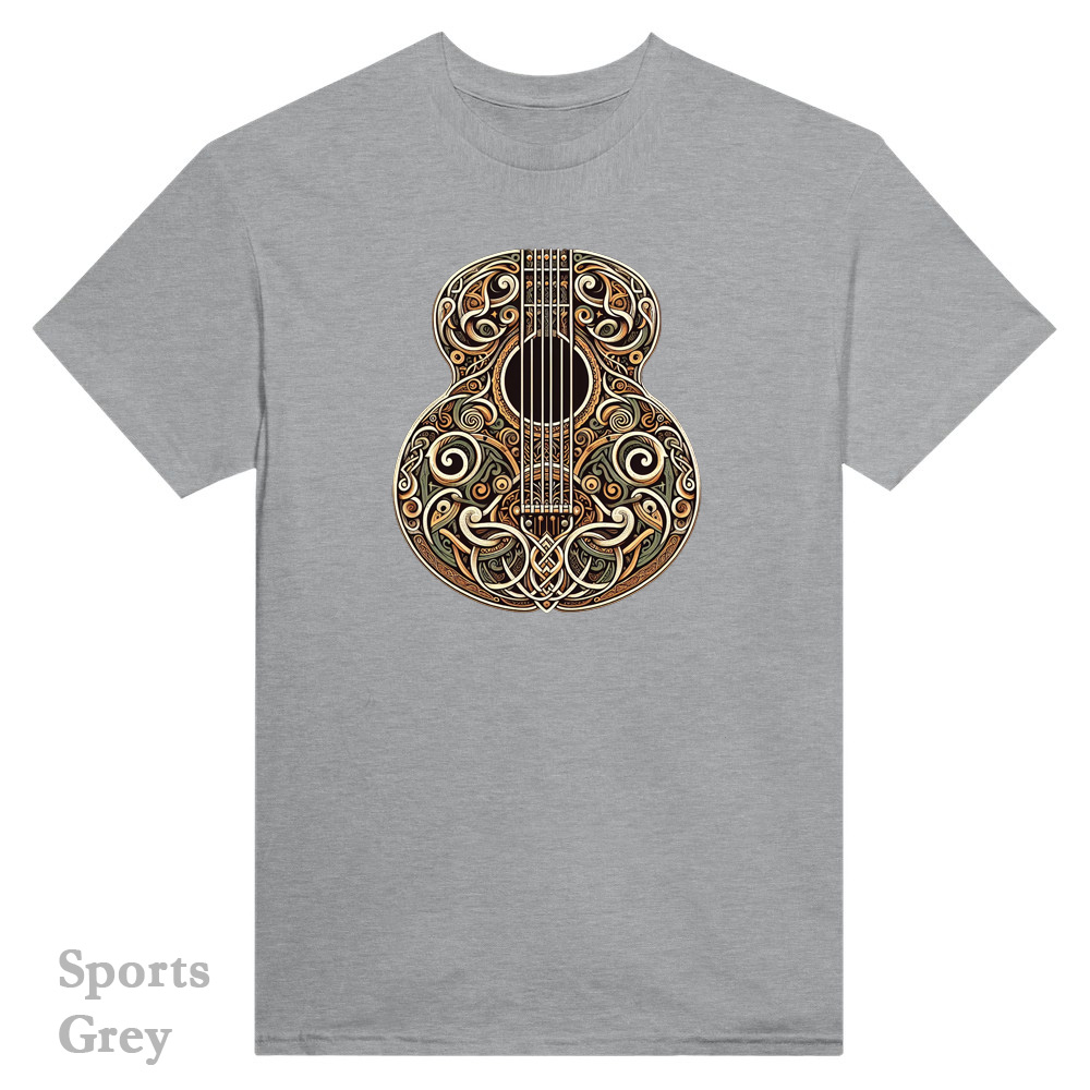 Sports grey T-Shirt - Celtic Guitar design